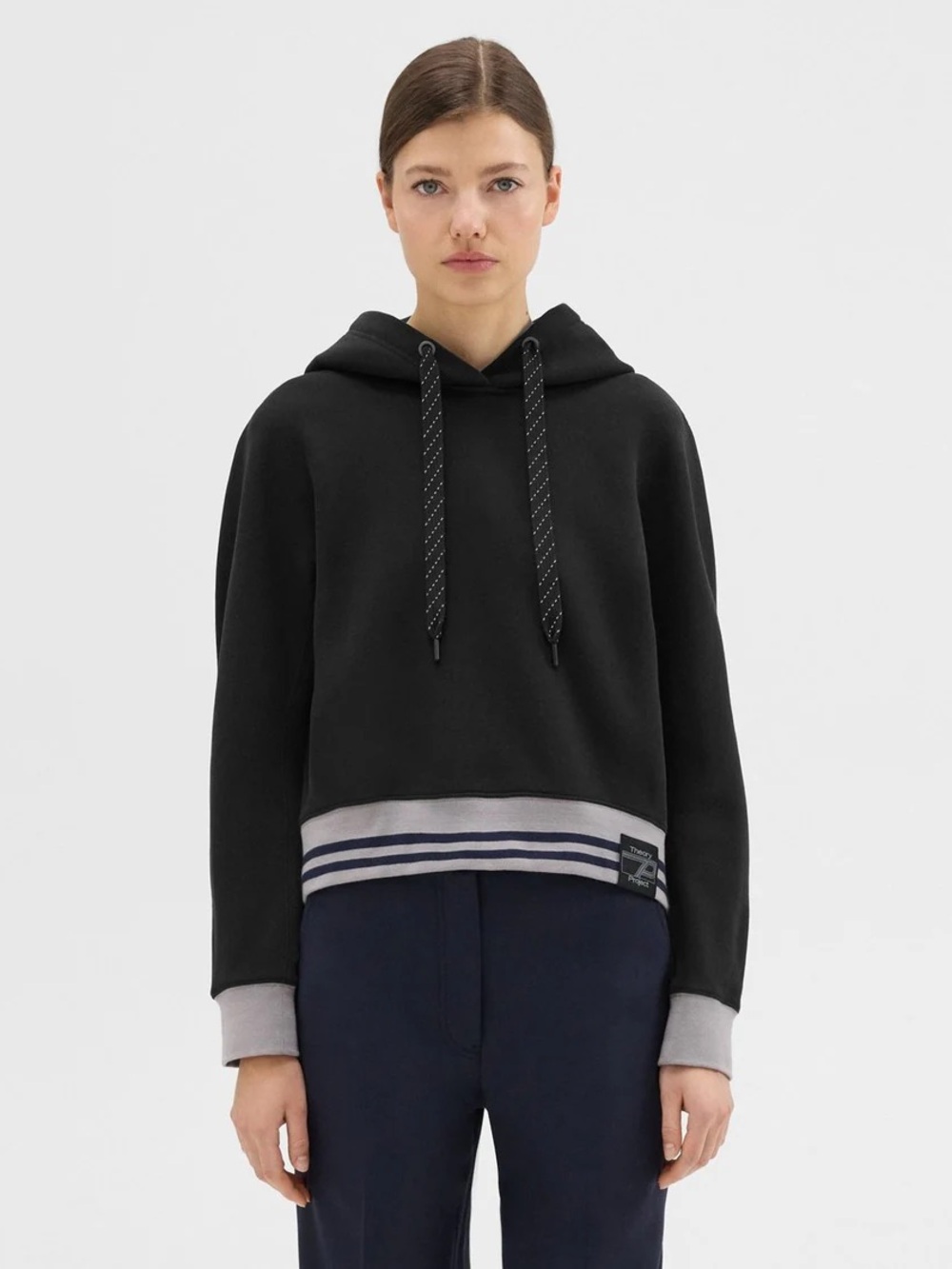 NEW Theory Cropped Scuba Hoodie
